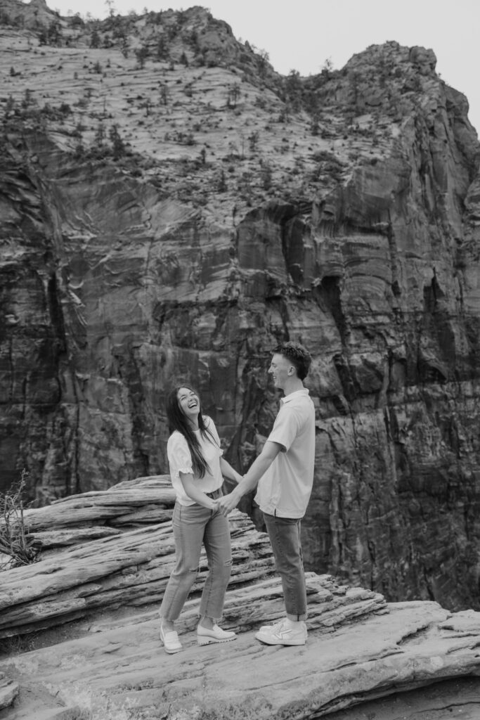 Kylie and Jackson | Zion National Park Engagements | Southern Utah Wedding and Elopement Photographer, Emily Dawn Photo