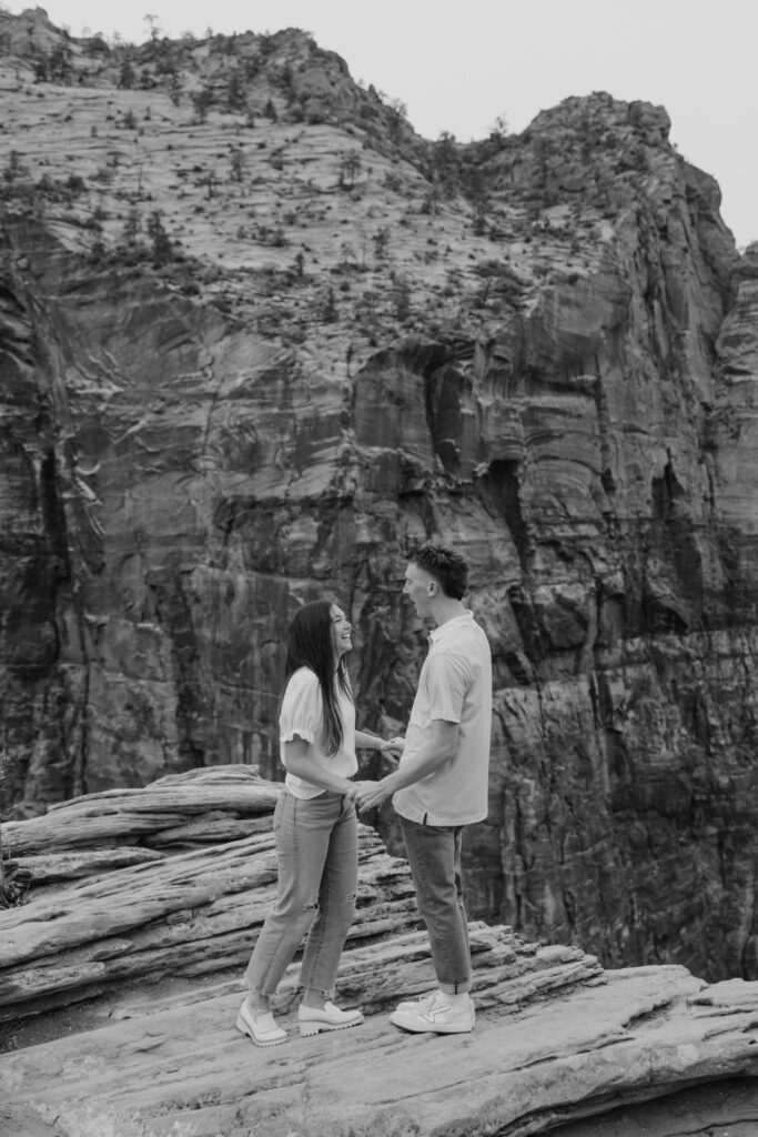 Kylie and Jackson | Zion National Park Engagements | Southern Utah Wedding and Elopement Photographer, Emily Dawn Photo