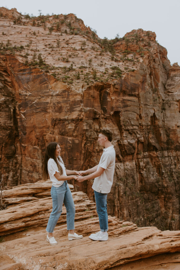 Kylie and Jackson | Zion National Park Engagements | Southern Utah Wedding and Elopement Photographer, Emily Dawn Photo