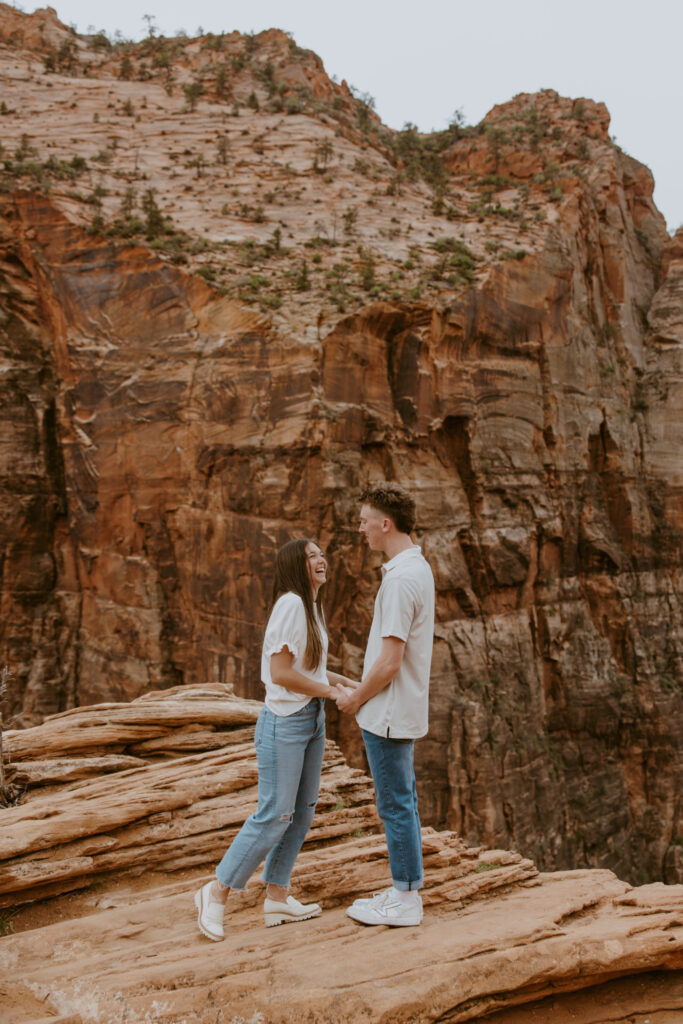 Kylie and Jackson | Zion National Park Engagements | Southern Utah Wedding and Elopement Photographer, Emily Dawn Photo