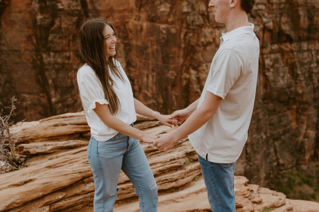 Kylie and Jackson | Zion National Park Engagements | Southern Utah Wedding and Elopement Photographer, Emily Dawn Photo