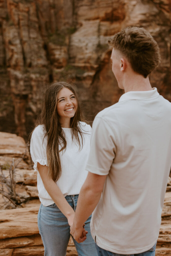 Kylie and Jackson | Zion National Park Engagements | Southern Utah Wedding and Elopement Photographer, Emily Dawn Photo