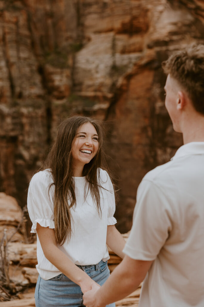 Kylie and Jackson | Zion National Park Engagements | Southern Utah Wedding and Elopement Photographer, Emily Dawn Photo