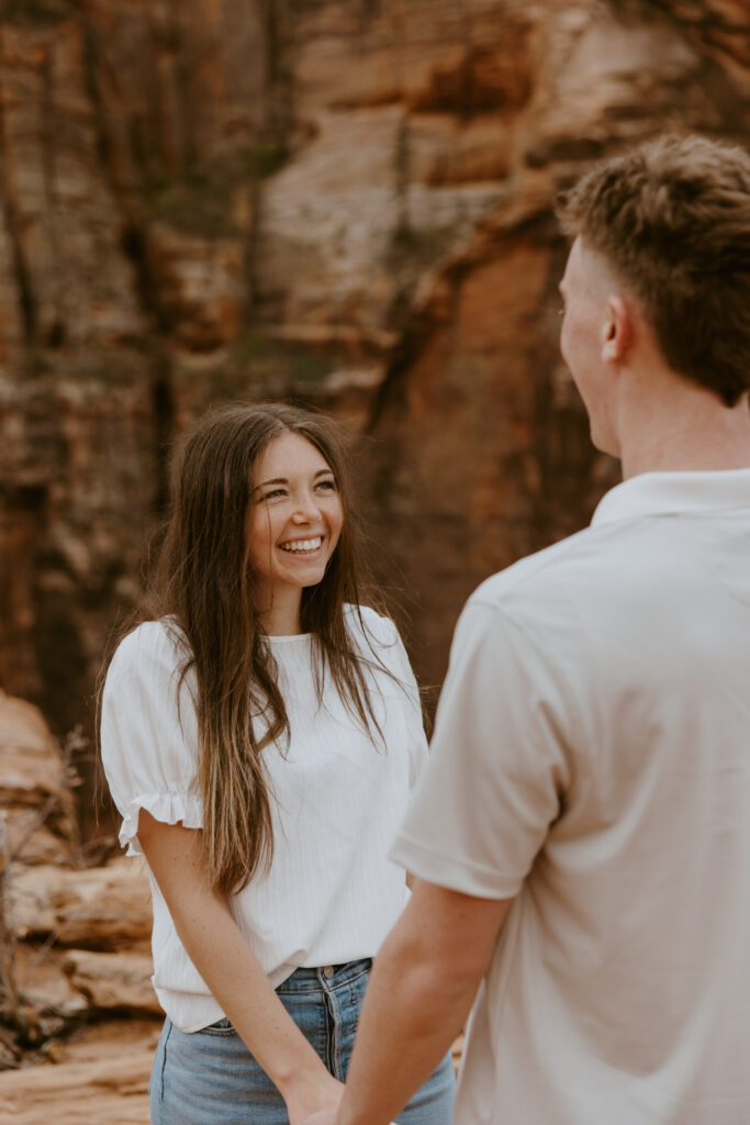 Kylie and Jackson | Zion National Park Engagements | Southern Utah Wedding and Elopement Photographer, Emily Dawn Photo