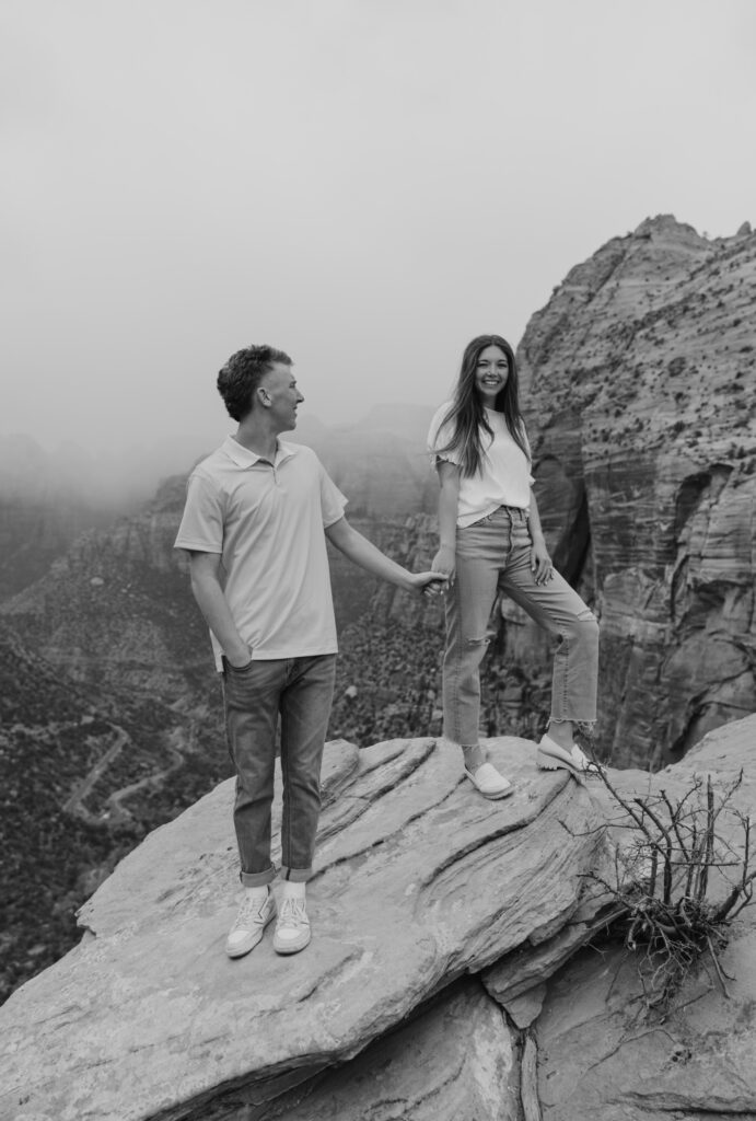 Kylie and Jackson | Zion National Park Engagements | Southern Utah Wedding and Elopement Photographer, Emily Dawn Photo