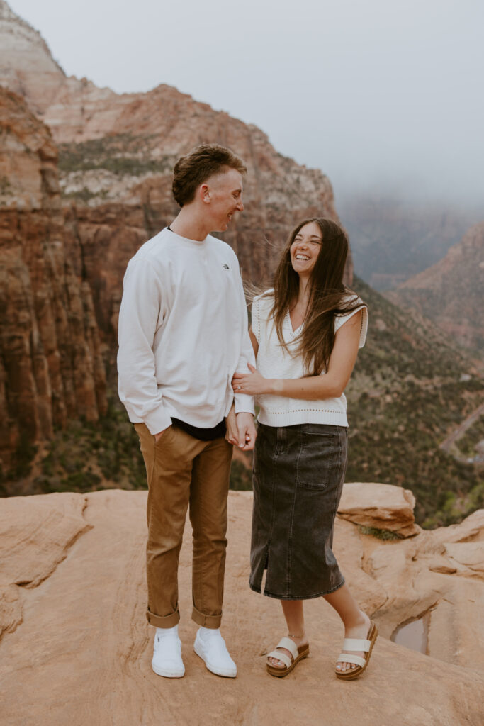 Kylie and Jackson | Zion National Park Engagements | Southern Utah Wedding and Elopement Photographer, Emily Dawn Photo