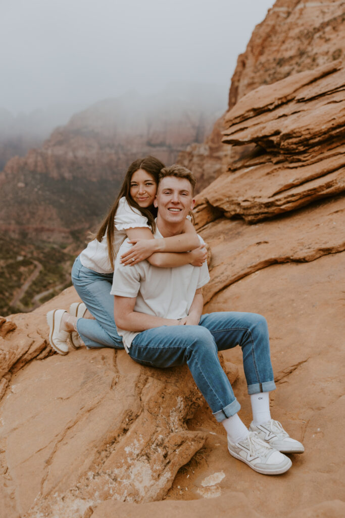 Kylie and Jackson | Zion National Park Engagements | Southern Utah Wedding and Elopement Photographer, Emily Dawn Photo