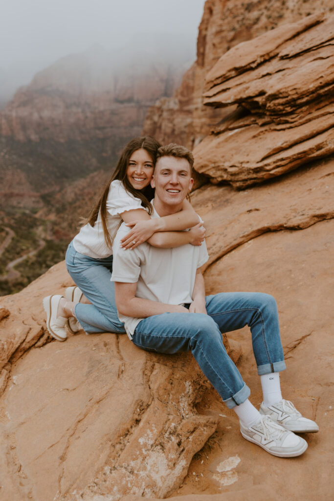 Kylie and Jackson | Zion National Park Engagements | Southern Utah Wedding and Elopement Photographer, Emily Dawn Photo