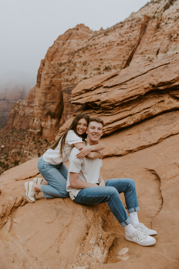 Kylie and Jackson | Zion National Park Engagements | Southern Utah Wedding and Elopement Photographer, Emily Dawn Photo