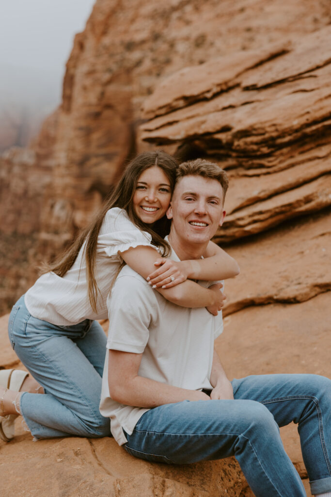 Kylie and Jackson | Zion National Park Engagements | Southern Utah Wedding and Elopement Photographer, Emily Dawn Photo