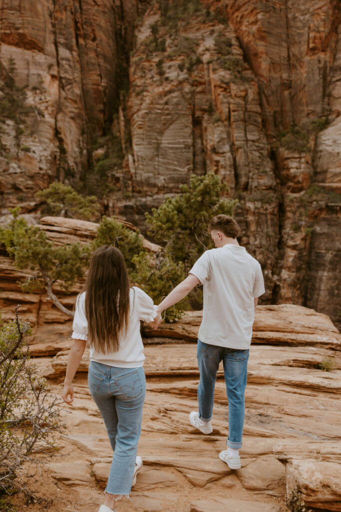 Kylie and Jackson | Zion National Park Engagements | Southern Utah Wedding and Elopement Photographer, Emily Dawn Photo