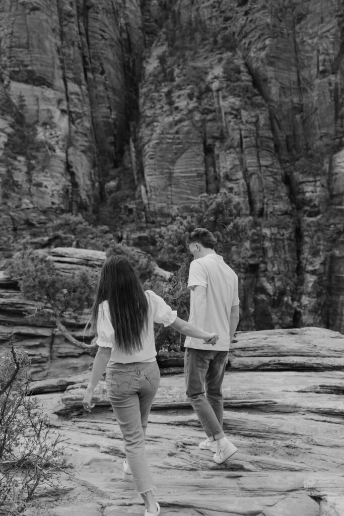 Kylie and Jackson | Zion National Park Engagements | Southern Utah Wedding and Elopement Photographer, Emily Dawn Photo