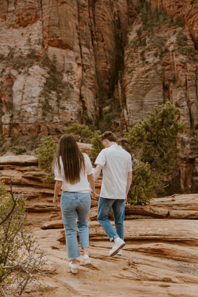 Kylie and Jackson | Zion National Park Engagements | Southern Utah Wedding and Elopement Photographer, Emily Dawn Photo