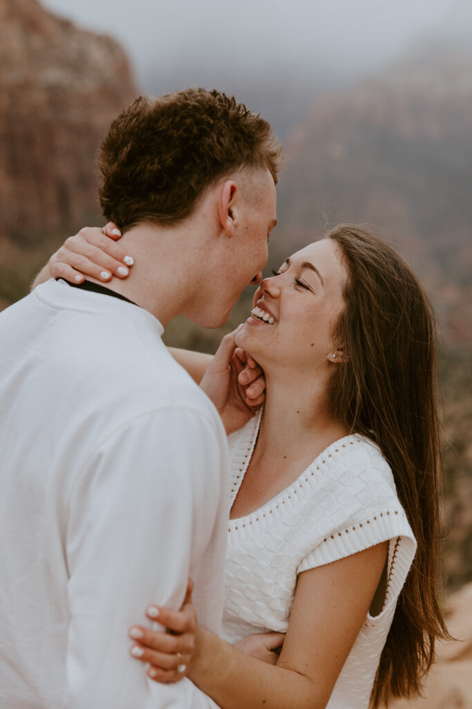 Kylie and Jackson | Zion National Park Engagements | Southern Utah Wedding and Elopement Photographer, Emily Dawn Photo