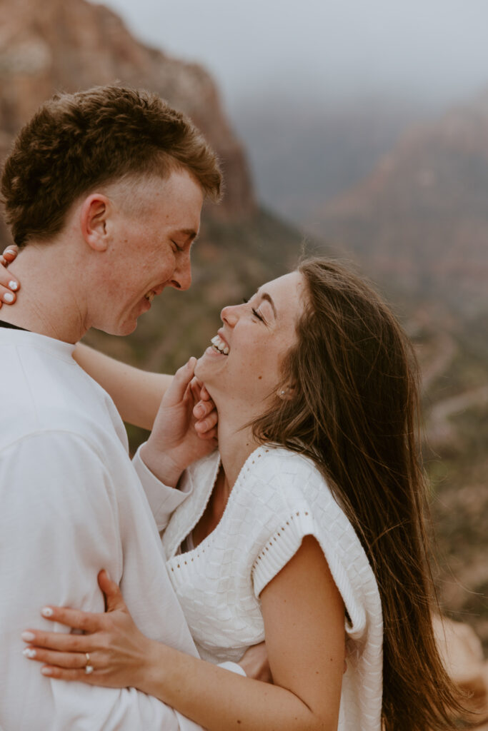 Kylie and Jackson | Zion National Park Engagements | Southern Utah Wedding and Elopement Photographer, Emily Dawn Photo