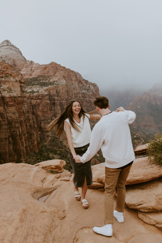 Kylie and Jackson | Zion National Park Engagements | Southern Utah Wedding and Elopement Photographer, Emily Dawn Photo