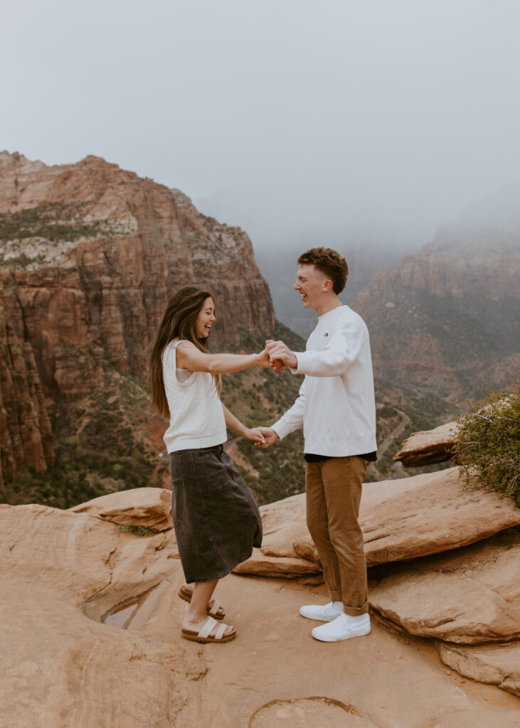 Kylie and Jackson | Zion National Park Engagements | Southern Utah Wedding and Elopement Photographer, Emily Dawn Photo