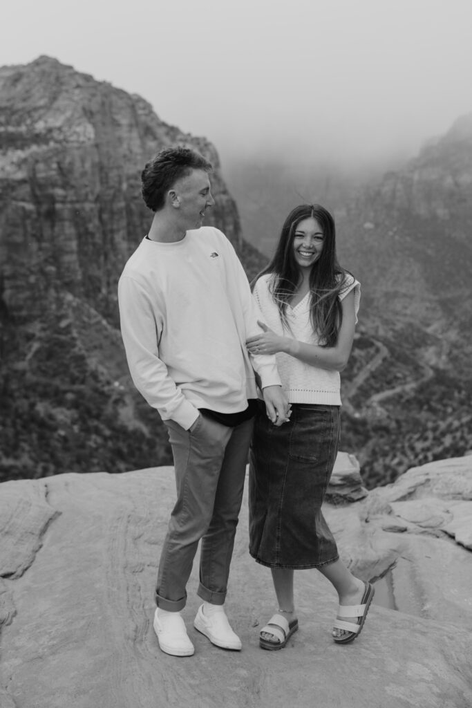 Kylie and Jackson | Zion National Park Engagements | Southern Utah Wedding and Elopement Photographer, Emily Dawn Photo