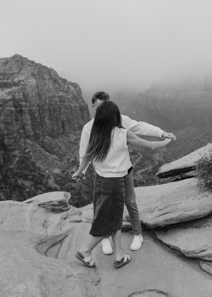 Kylie and Jackson | Zion National Park Engagements | Southern Utah Wedding and Elopement Photographer, Emily Dawn Photo