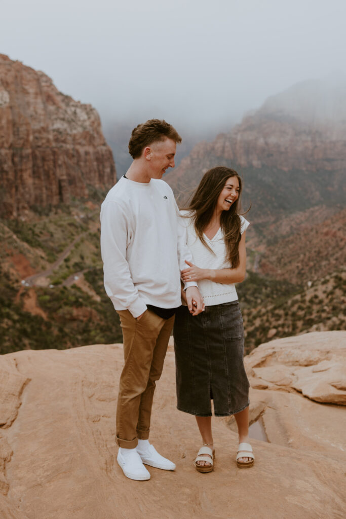 Kylie and Jackson | Zion National Park Engagements | Southern Utah Wedding and Elopement Photographer, Emily Dawn Photo