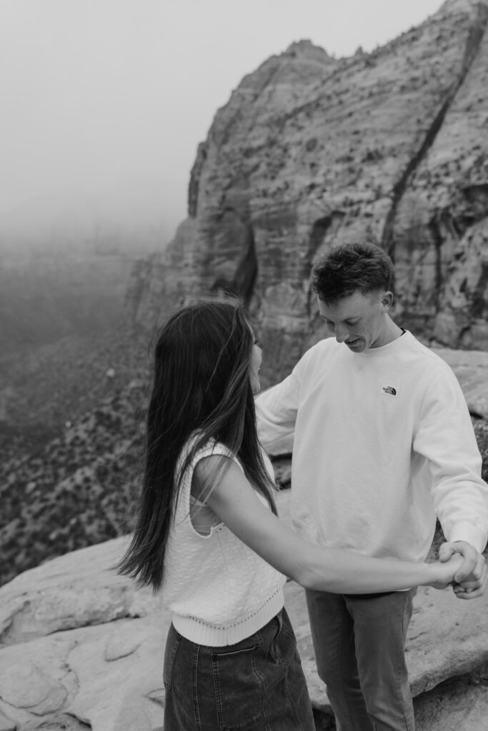 Kylie and Jackson | Zion National Park Engagements | Southern Utah Wedding and Elopement Photographer, Emily Dawn Photo