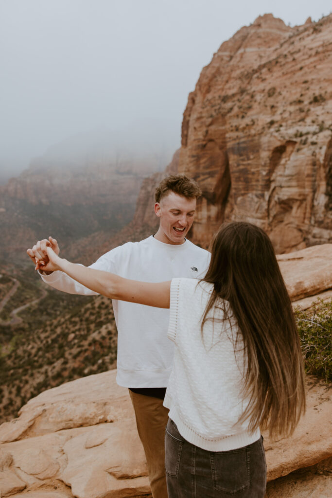 Kylie and Jackson | Zion National Park Engagements | Southern Utah Wedding and Elopement Photographer, Emily Dawn Photo