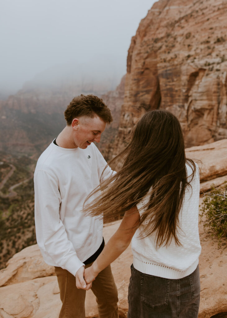 Kylie and Jackson | Zion National Park Engagements | Southern Utah Wedding and Elopement Photographer, Emily Dawn Photo