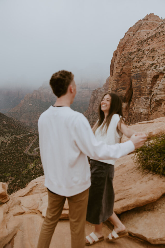 Kylie and Jackson | Zion National Park Engagements | Southern Utah Wedding and Elopement Photographer, Emily Dawn Photo