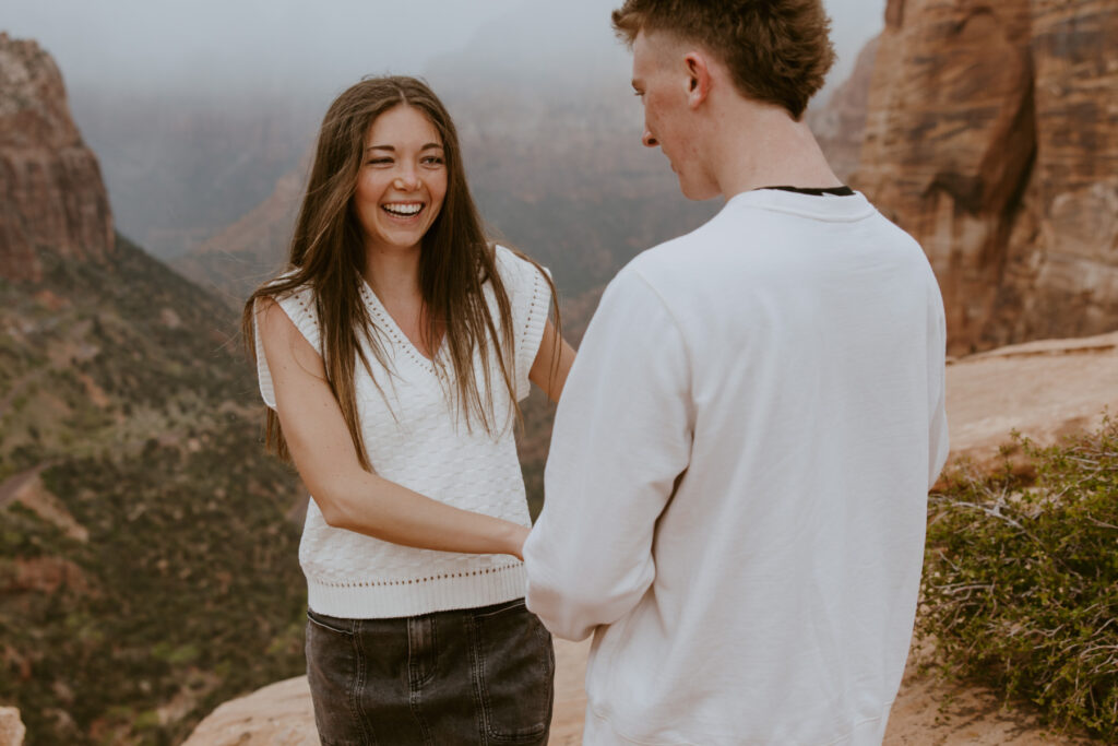 Kylie and Jackson | Zion National Park Engagements | Southern Utah Wedding and Elopement Photographer, Emily Dawn Photo