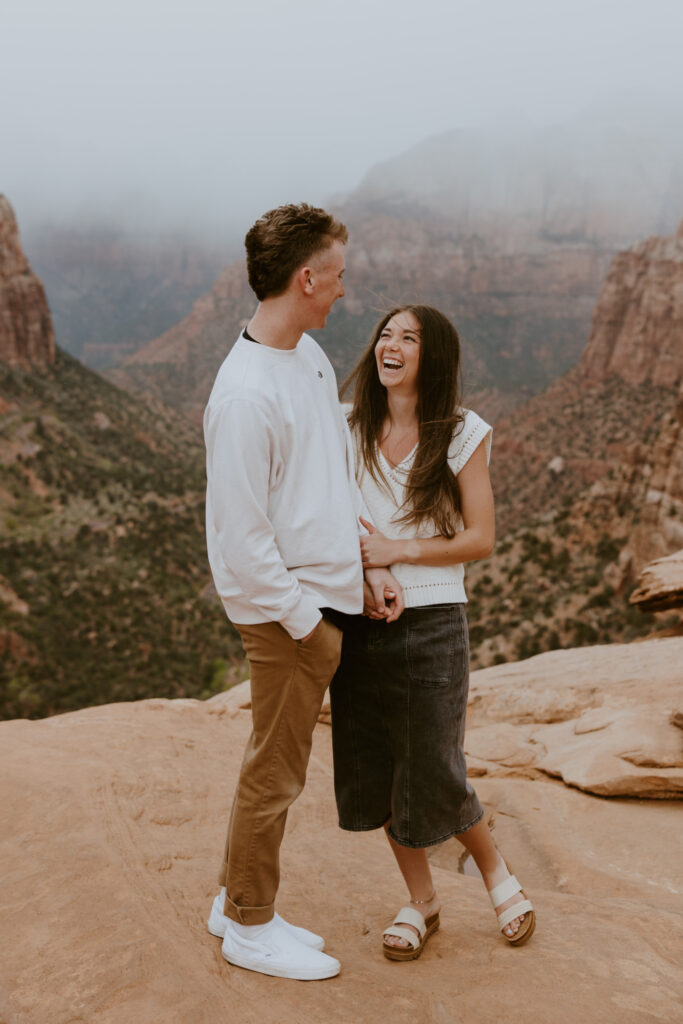 Kylie and Jackson | Zion National Park Engagements | Southern Utah Wedding and Elopement Photographer, Emily Dawn Photo