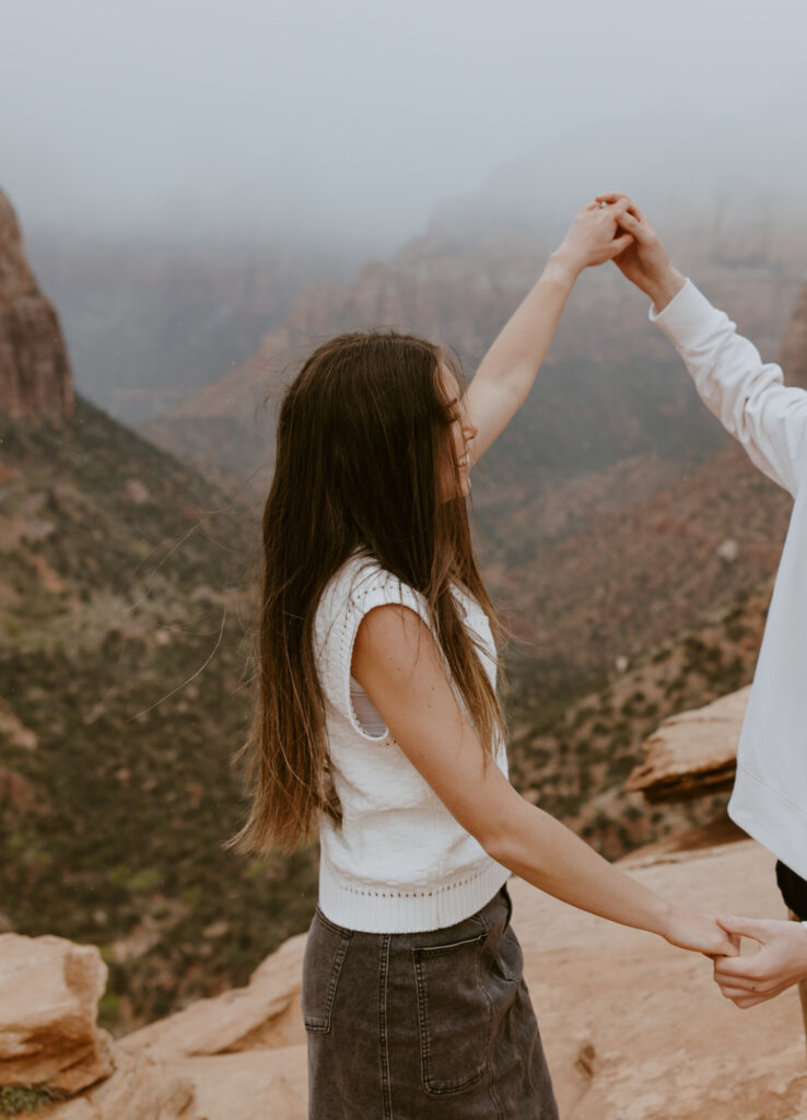 Kylie and Jackson | Zion National Park Engagements | Southern Utah Wedding and Elopement Photographer, Emily Dawn Photo