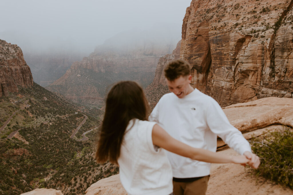 Kylie and Jackson | Zion National Park Engagements | Southern Utah Wedding and Elopement Photographer, Emily Dawn Photo