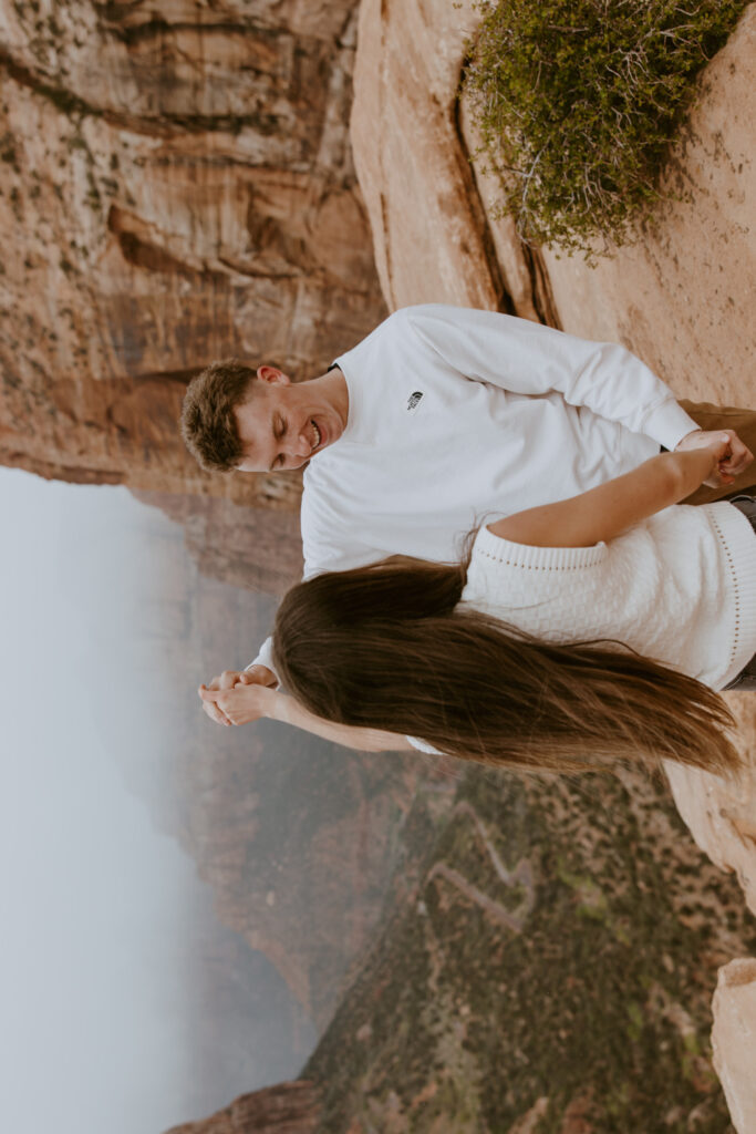 Kylie and Jackson | Zion National Park Engagements | Southern Utah Wedding and Elopement Photographer, Emily Dawn Photo