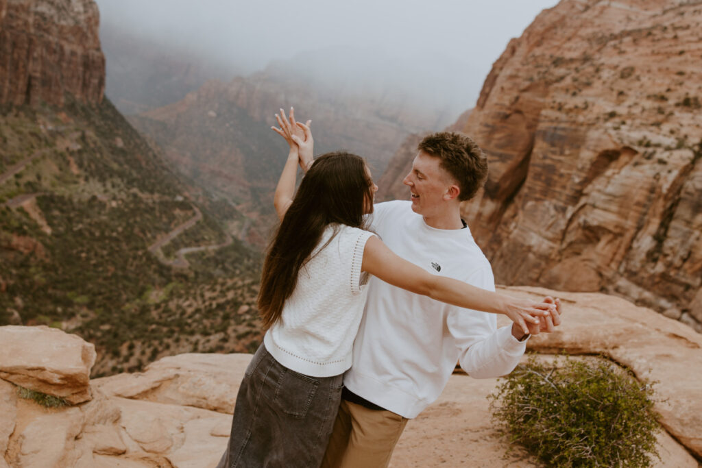 Kylie and Jackson | Zion National Park Engagements | Southern Utah Wedding and Elopement Photographer, Emily Dawn Photo