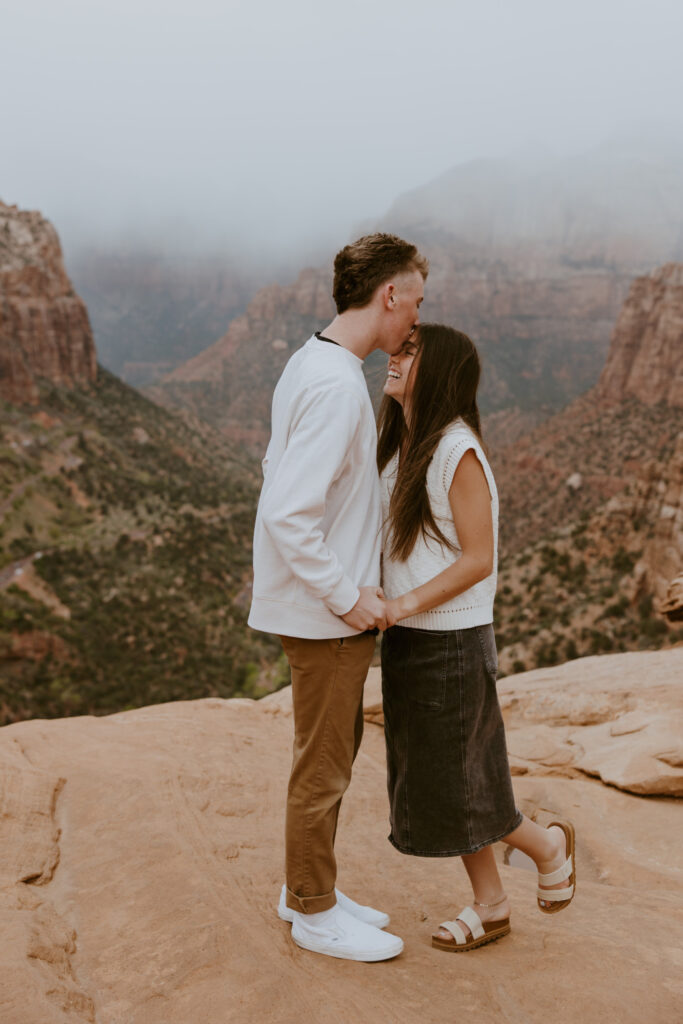 Kylie and Jackson | Zion National Park Engagements | Southern Utah Wedding and Elopement Photographer, Emily Dawn Photo