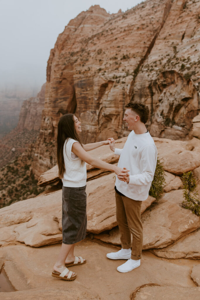 Kylie and Jackson | Zion National Park Engagements | Southern Utah Wedding and Elopement Photographer, Emily Dawn Photo