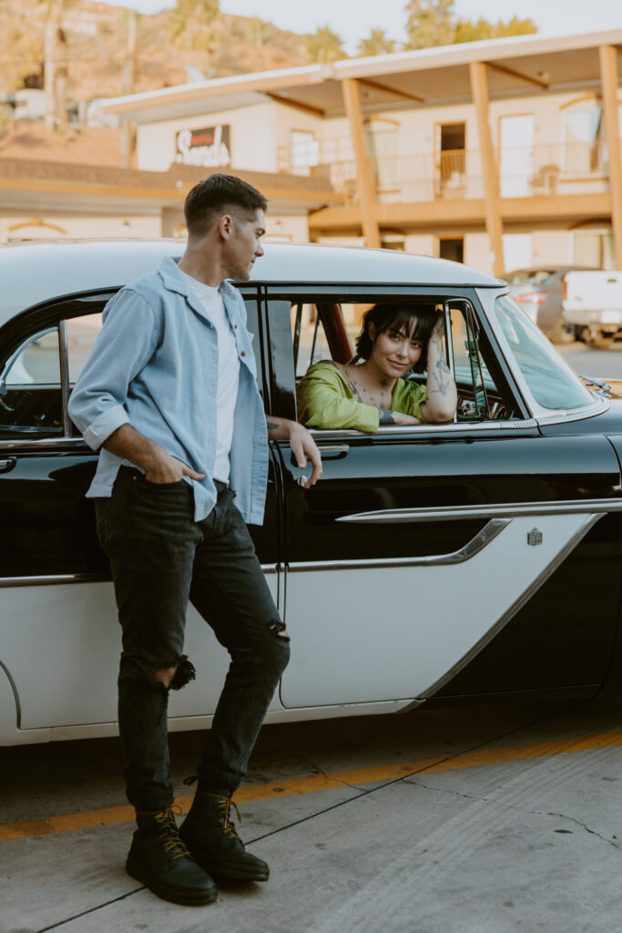 Caitlyn and Kolby | St. George, Utah Vintage Motel Couples Photoshoot | Southern Utah Wedding and Elopement Photographer, Emily Dawn Photo