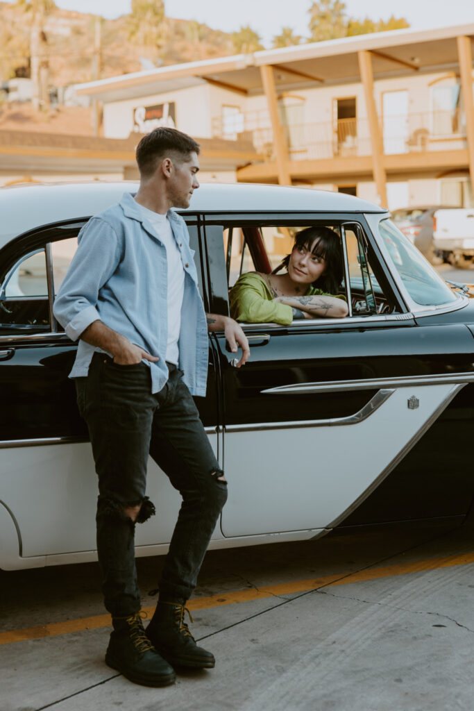 Caitlyn and Kolby | St. George, Utah Vintage Motel Couples Photoshoot | Southern Utah Wedding and Elopement Photographer, Emily Dawn Photo