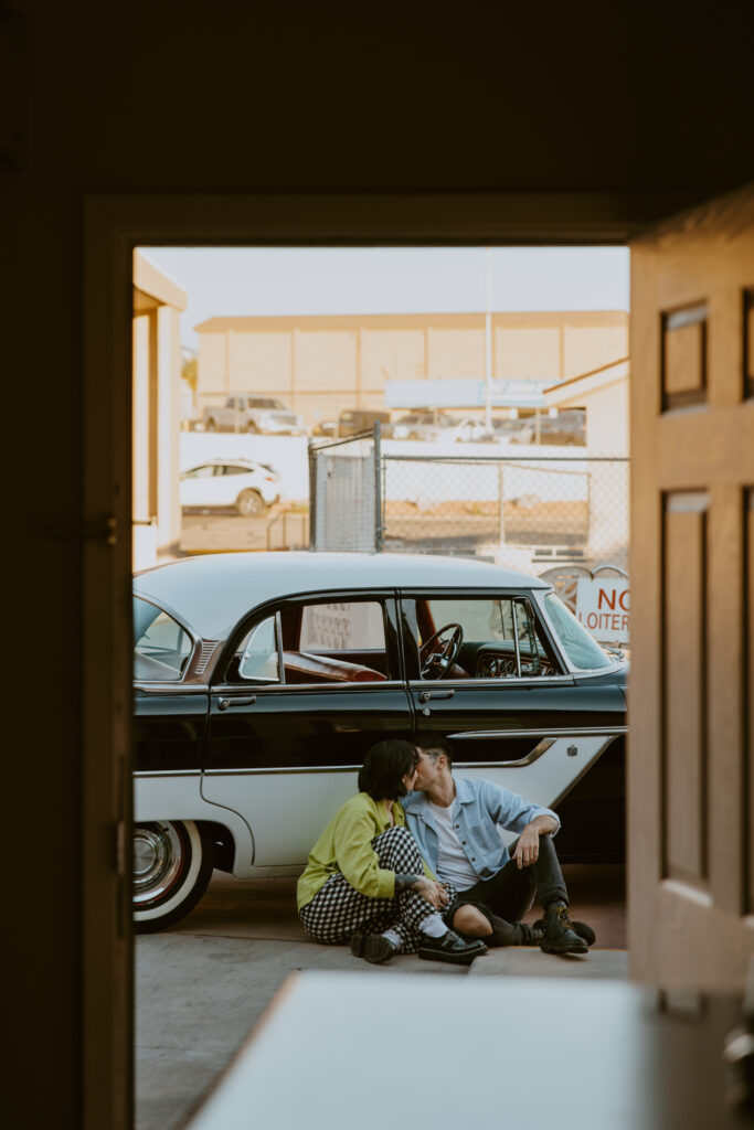 Caitlyn and Kolby | St. George, Utah Vintage Motel Couples Photoshoot | Southern Utah Wedding and Elopement Photographer, Emily Dawn Photo