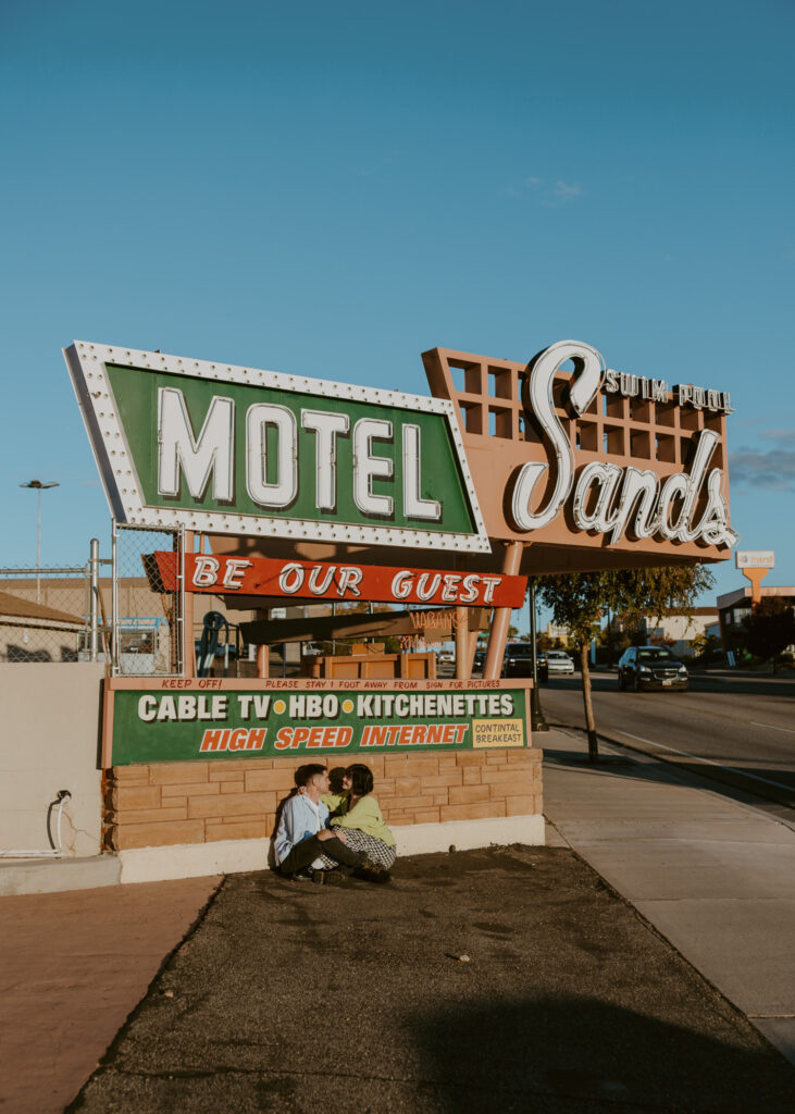 Caitlyn and Kolby | St. George, Utah Vintage Motel Couples Photoshoot | Southern Utah Wedding and Elopement Photographer, Emily Dawn Photo