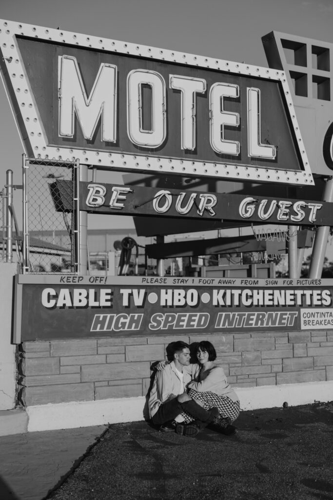 Caitlyn and Kolby | St. George, Utah Vintage Motel Couples Photoshoot | Southern Utah Wedding and Elopement Photographer, Emily Dawn Photo