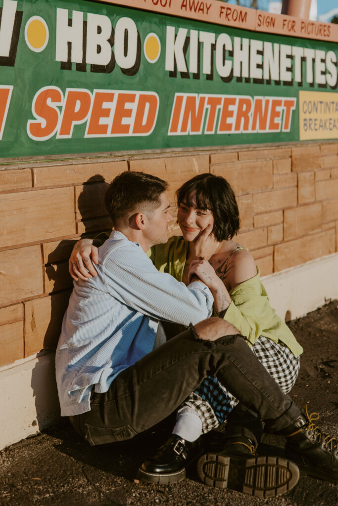 Caitlyn and Kolby | St. George, Utah Vintage Motel Couples Photoshoot | Southern Utah Wedding and Elopement Photographer, Emily Dawn Photo