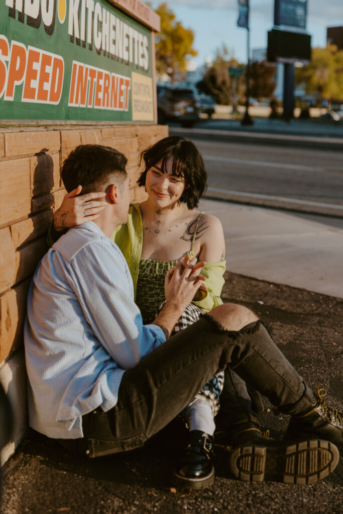 Caitlyn and Kolby | St. George, Utah Vintage Motel Couples Photoshoot | Southern Utah Wedding and Elopement Photographer, Emily Dawn Photo