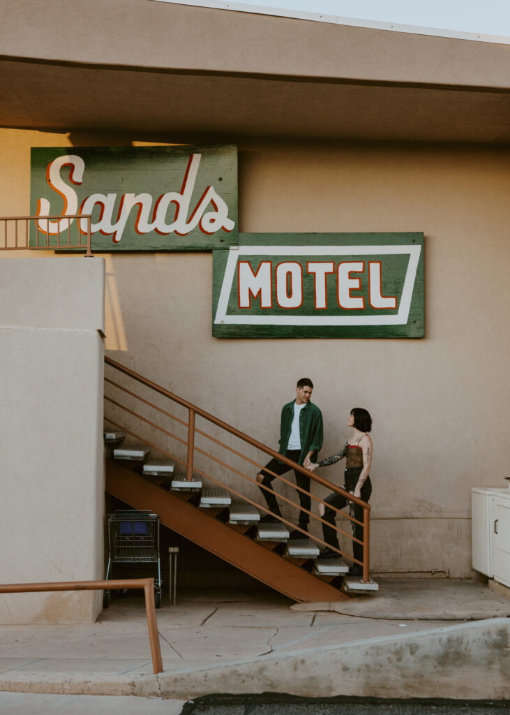 Caitlyn and Kolby | St. George, Utah Vintage Motel Couples Photoshoot | Southern Utah Wedding and Elopement Photographer, Emily Dawn Photo