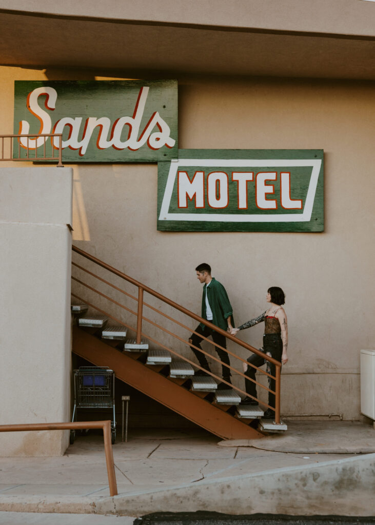 Caitlyn and Kolby | St. George, Utah Vintage Motel Couples Photoshoot | Southern Utah Wedding and Elopement Photographer, Emily Dawn Photo