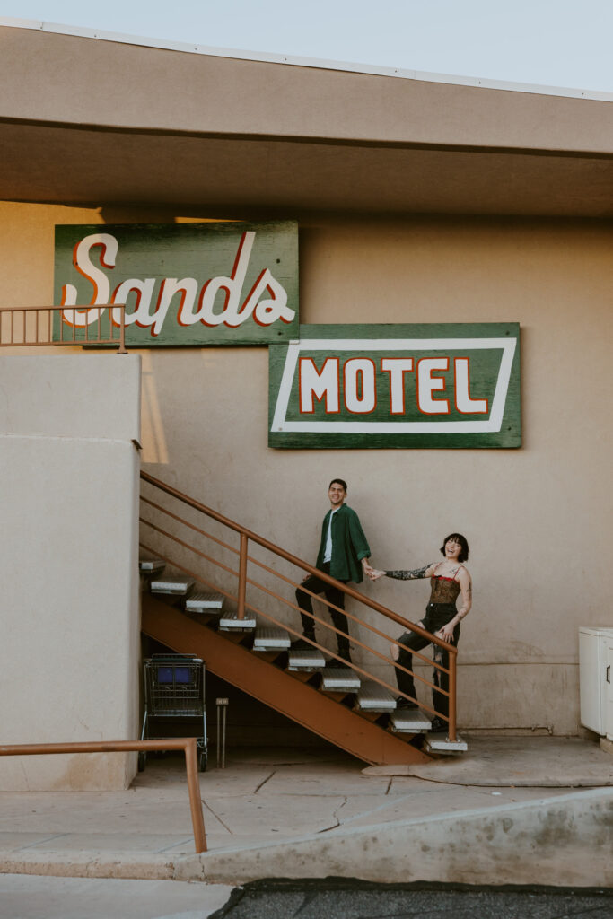 Caitlyn and Kolby | St. George, Utah Vintage Motel Couples Photoshoot | Southern Utah Wedding and Elopement Photographer, Emily Dawn Photo