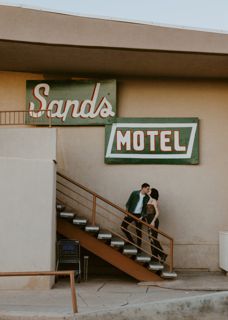 Caitlyn and Kolby | St. George, Utah Vintage Motel Couples Photoshoot | Southern Utah Wedding and Elopement Photographer, Emily Dawn Photo