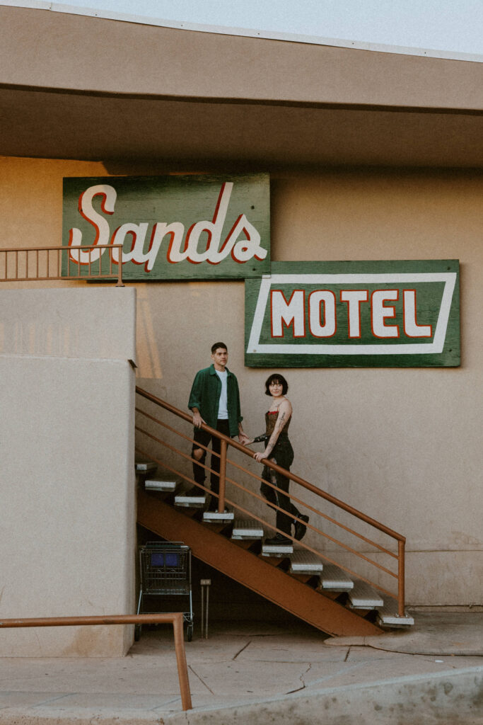 Caitlyn and Kolby | St. George, Utah Vintage Motel Couples Photoshoot | Southern Utah Wedding and Elopement Photographer, Emily Dawn Photo