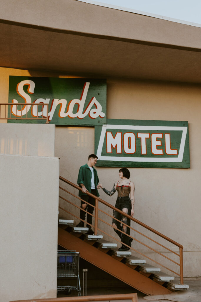 Caitlyn and Kolby | St. George, Utah Vintage Motel Couples Photoshoot | Southern Utah Wedding and Elopement Photographer, Emily Dawn Photo