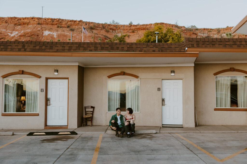 Caitlyn and Kolby | St. George, Utah Vintage Motel Couples Photoshoot | Southern Utah Wedding and Elopement Photographer, Emily Dawn Photo